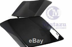 Mutazu Custom Black Extended Stretched Side Covers For Harley Touring Models