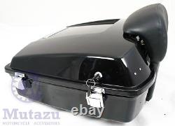Mutazu Razor Tour Pak with Chopped Backrest for Harley Touring FLH FLT FLTR