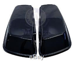 Mutazu Vivid Black 6x 9 Speaker Lids for 2014-up Harley Touring Models FLH FLT