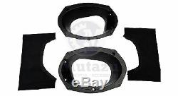 Mutazu Vivid Black 6x 9 Speaker Lids for 2014-up Harley Touring Models FLH FLT