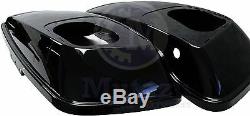 Mutazu Vivid Black 6x 9 Speaker Lids for 2014-up Harley Touring Models FLH FLT
