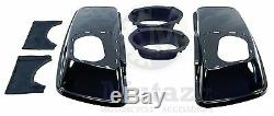 Mutazu Vivid Black 6x 9 Speaker Lids for 2014-up Harley Touring Models FLH FLT