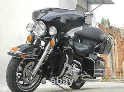 Mutazu Vivid Black Lower Vented Fairing with Mounting Kit for Harley Touring