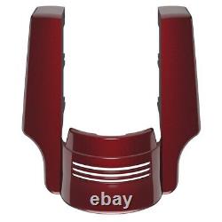 Mysterious Red Sunglo Stretched Extended Saddlebags Rear Fender Fits 14+ Harley