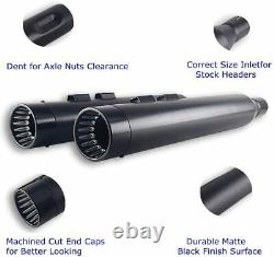 NO-BAFFLE-LOUD 4 Black Exhaust Slip On Muffler for 2017-2020 Harley Touring