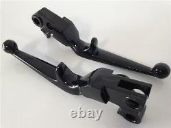 New Black Brake Clutch Lever For Harley Custom Flhr Road King Ultra And Touring