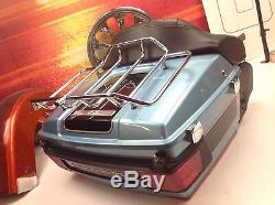 OEM Genuine Harley King Tour Pack Pak Backrest Luggage Rack Tail Light Speakers