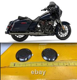 OEM Harley CVO Touring Fuel Gas Tank Emblems Badges Black Chrome & Red