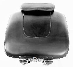 OEM Harley Davidson Black Leather Road King Tour Pack Touring Pak Trunk FLHR