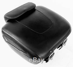 OEM Harley Davidson Black Leather Road King Tour Pack Touring Pak Trunk FLHR