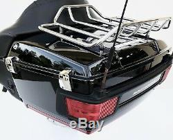 OEM Harley Davidson Vivid Black Flame Blue Pearl Touring Pak Tour Pack Trunk