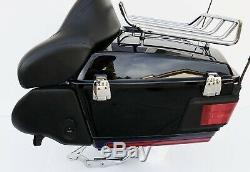 OEM Harley Davidson Vivid Black Flame Blue Pearl Touring Pak Tour Pack Trunk