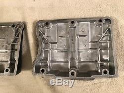 OEM Harley TWIN CAM Touring Softail Dyna Rocker Box Top Covers Gloss Black Pair