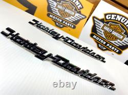 OEM? Harley Touring Street Glide Fuel Gas Tank Emblems Chrome & Black Genuine