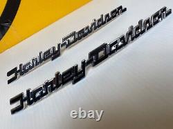 OEM? Harley Touring Street Glide Fuel Gas Tank Emblems Chrome & Black Genuine