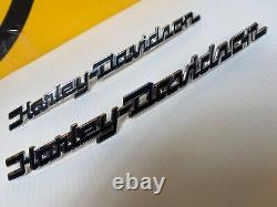 OEM? Harley Touring Street Glide Fuel Gas Tank Emblems Chrome & Black Genuine