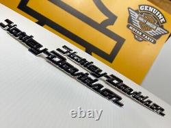 OEM? Harley Touring Street Glide Fuel Gas Tank Emblems Chrome & Black Genuine