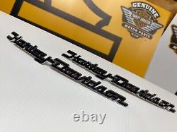 OEM? Harley Touring Street Glide Fuel Gas Tank Emblems Chrome & Black Genuine