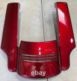 OS&D Advanblack Hard Candy Hot Rod Red Flake Rear Fender Extension For HD 09-23