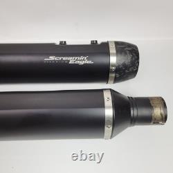 Oem Harley Touring Screamin Eagle Titanium CVO M8 Slip On Exhaust Mufflers 17-25