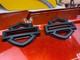 Original Harley Cvo Touring Fuel Gas Tank Emblems Denim Black & Orange Oem