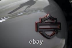 Original Harley CVO Touring Fuel Gas Tank Emblems Gloss Black & Orange OEM