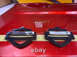Original Harley CVO Touring Fuel Gas Tank Emblems Gloss Black & Orange OEM