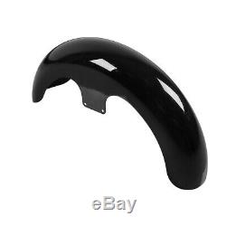 Painted Black 21 Wrap Front Fender For Harley Davidson Touring Custom Baggers