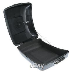 Painted Black Chopped Tour Pak Pack Trunk Backrest Pad For Harley Touring 14-19
