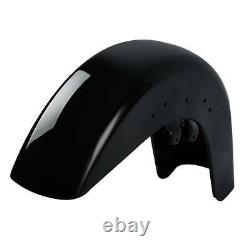Painted Black Front Fender Fit For Harley Touring Road Street Glide 1989-2013 11
