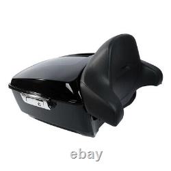 Painted Black King Trunk Backrest Fit For Harley Touring Tour Pak Pack 2014-2022