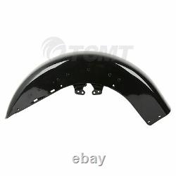 Painted Glossy Black Front Fender For Harley Touring Electra Glide FLHTCU 14-18