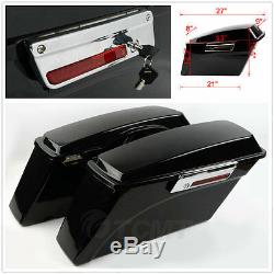 Painted Hard Saddle bags Trunk &Lid Latch Key For 94-13 Harley Touring Road King