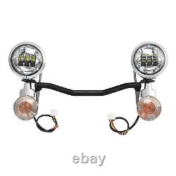 Passing Turn Signals Driving Fog Spot Light Bar Fit For Harley Touring 1994-2012