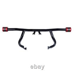 ProTek Front Red CNC with Carbon High Way Peg One Step Crash Bar For Harley