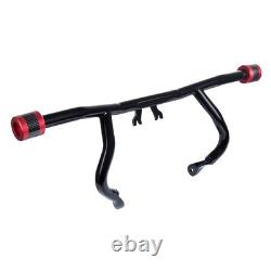 ProTek Front Red CNC with Carbon High Way Peg One Step Crash Bar For Harley