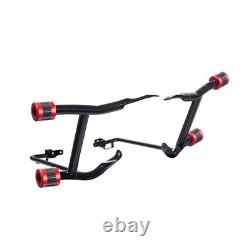 ProTek Rear Performance Red with Carbon Crash Bar Saddlebags Guards Fits Harley