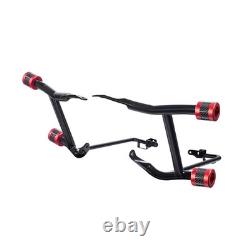 ProTek Rear Performance Red with Carbon Crash Bar Saddlebags Guards Fits Harley