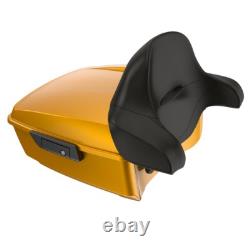 Prospect Gold King Tour Pack Pak Trunk Black Hinges Latch For Harley 97+