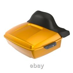 Prospect Gold King Tour Pack Pak Trunk Black Hinges Latch For Harley 97+