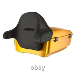 Prospect Gold King Tour Pack Pak Trunk Black Hinges Latch For Harley 97+