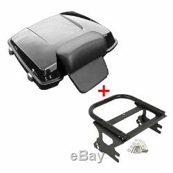 Razor Pack Trunk Backrest Mount Rack For Harley Tour Pak Touring Road King 97-08