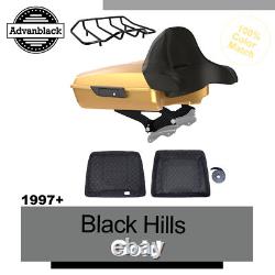Razor Tour Pak Black Hills Gold Wrap-Around Backrest F/ 97-20 Harley Touring