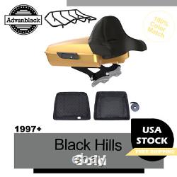 Razor Tour Pak Black Hills Gold Wrap-Around Backrest F/ 97-20 Harley Touring