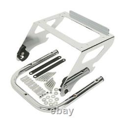 Razor Trunk Backrest Pad Solo Mount Rack Fit For Harley Touring Tour Pak 1997-08