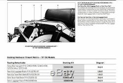 Razor Trunk Backrest Rack For Harley Tour Pak Pack Road King Electra Glide 97-08