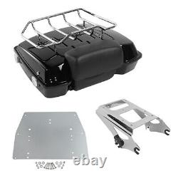 Razor Trunk Rack Backrest & Mount Plate Fit For Harley Tour Pak Road Glide 09-13