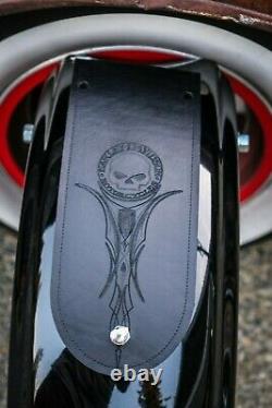 Rear Fender Bib Harley Davidson Black Road King Ultra Touring Skull Pinstripe