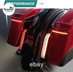 Rear Fender Fascia Extension Fit for Harley Touring Mudguard with LED Turn Signa