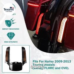 Rear Fender Fascia Extension Fit for Harley Touring Mudguard with LED Turn Signa